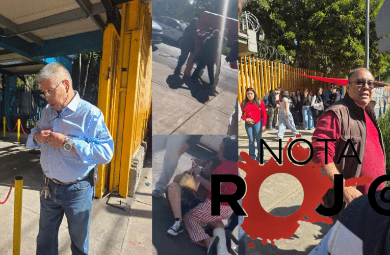 (VIDEO) Vigilante de la UNAM jala del cabello a una alumna en muletas