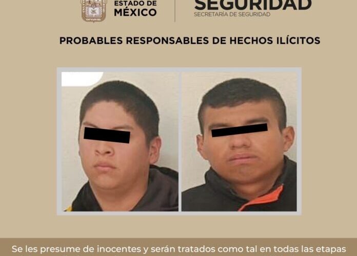 Detienen a dos presuntos narcomenudistas en Toluca