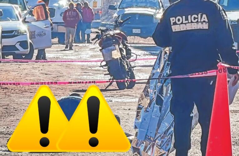 Motociclista es asesinado a balazos en Chalco tras resistirse a un asalto