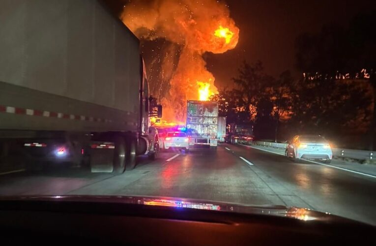Explosión en el km 80 obliga a cerrar la México-Querétaro