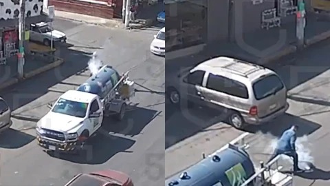 Video | Fuga en pipa de gas movilizó cuerpos de emergencia en Tultitlán, Edoméx