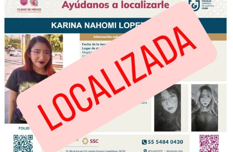 Localizan con vida a alumna del CCH Vallejo, Karina Nahomi López Franco