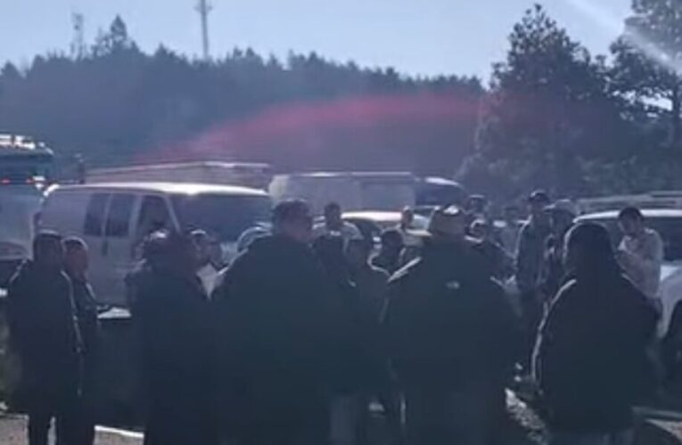 Video| Cierre en la carretera México-Toluca a la altura de La Marquesa por manifestación