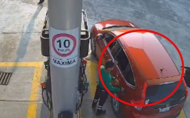 Asalto armado en gasolinera de Veracruz: roban camioneta frente a una familia