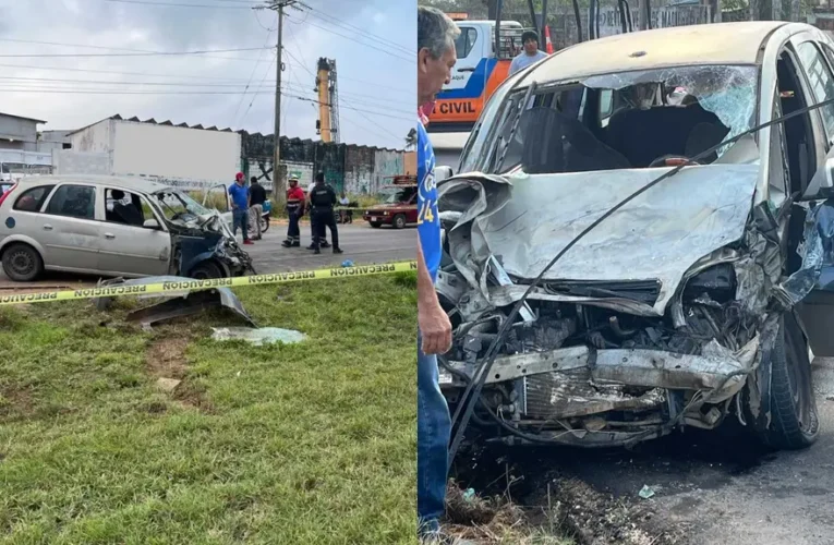 ¡Impactante choque en Veracruz! Padre muere y familia queda atrapada