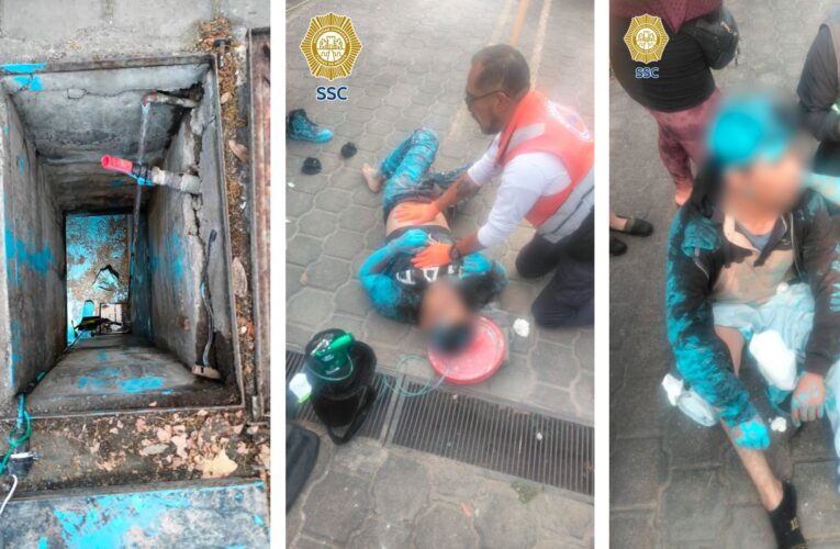 ¡Trampa mortal! Tres obreros casi mueren asfixiados