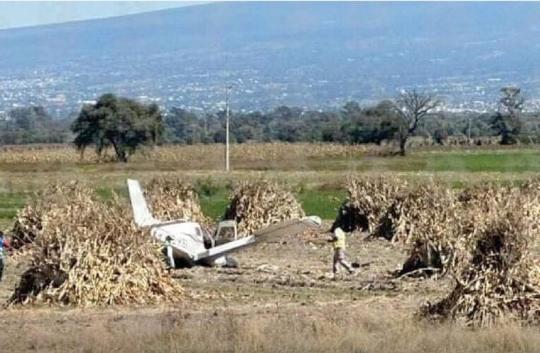 Se desploma avioneta en el municipio de Huejotzingo
