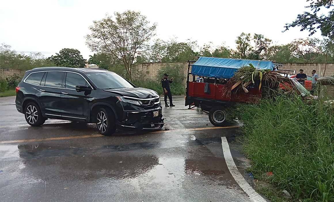 accidente en el Fracc Las Palmas de Mérida