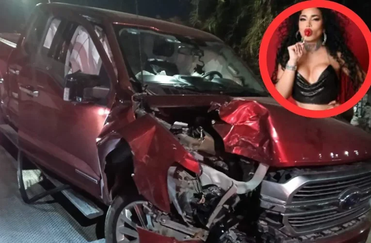 ¡Aparatoso choque! Paolita Suárez, de ‘Las Perdidas’, sufre fuerte accidente vial en León