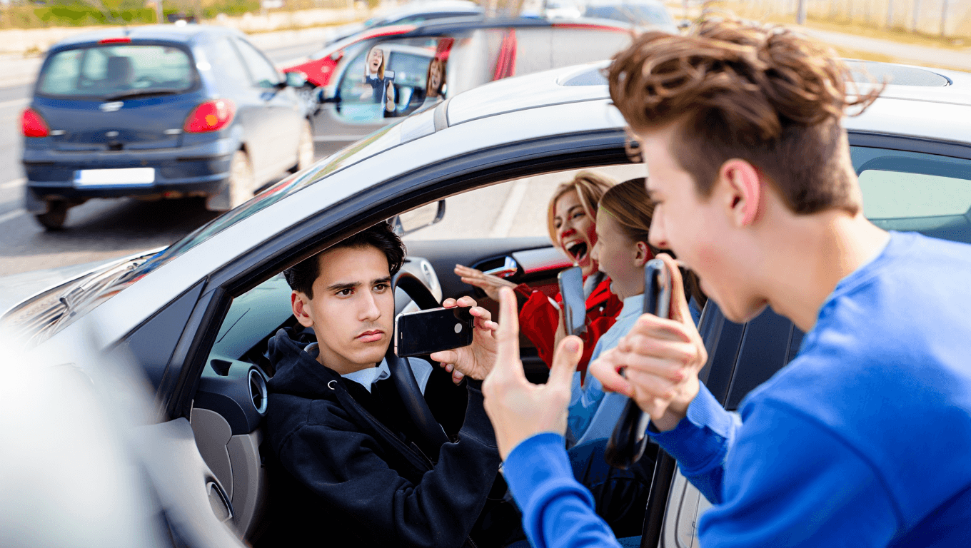 grabar TikToks al volante
