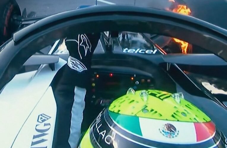 Video|¡Susto en Montecarlo! El monoplaza de ‘Checo’ Pérez se incendia durante las prácticas del GP de Mónaco 2026