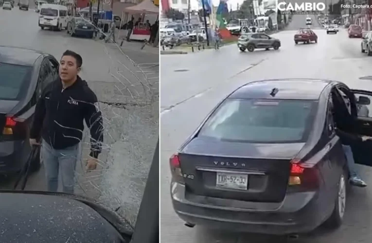 VIDEO| ¡FURIA AL VOLANTE! ATACAN A MICROBÚS EN SAN FELIPE HUEYOTLIPAN; ACUSAN A PRESUNTOS “MONTACHOQUES”