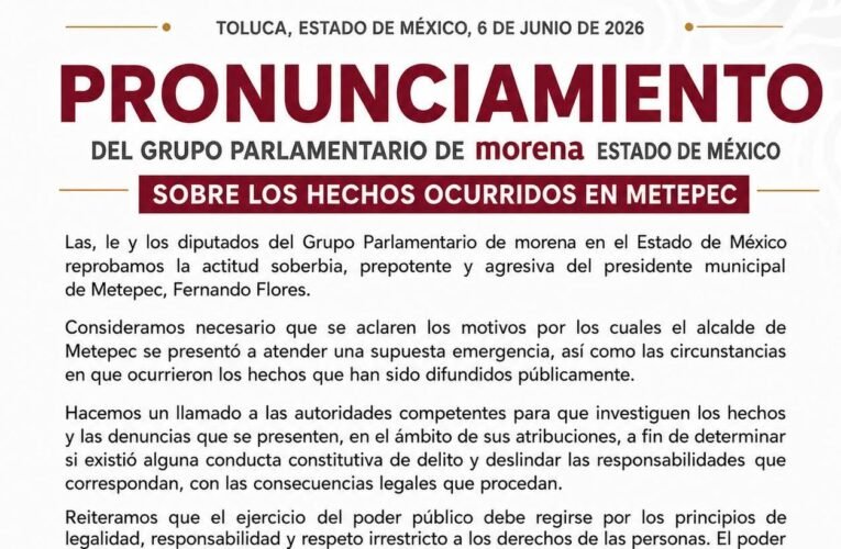 Diputados de Morena exigen investigar a Fernando Flores derivado del caso Metepec