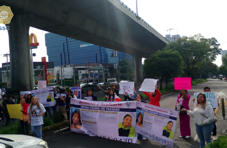 ¡Caos vial por exigencia de justicia! Bloquean el Periférico para exigir la localización con vida de Fátima Ozoara