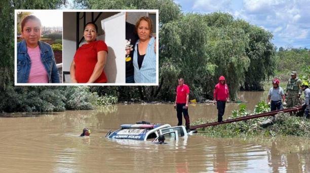Hallan a tres mujeres sin vida en patrulla arrastrada por río; un policía sigue desaparecido