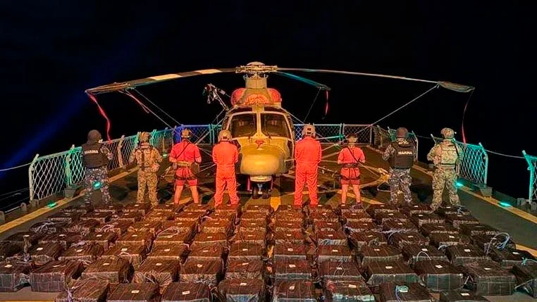 cocaína en el Océano Pacífico