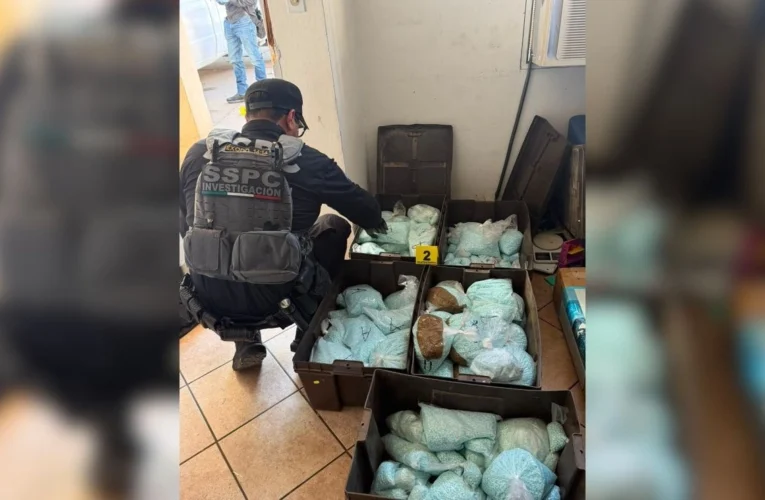 Autoridades incautan 4 millones de dosis de fentanilo vinculadas a Los Rusos en Baja California