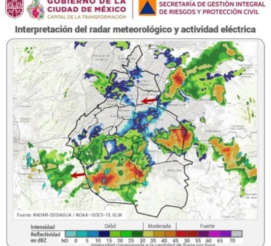 Lluvias fuertes y granizo desatan alerta amarilla en las 16 alcaldías de CDMX