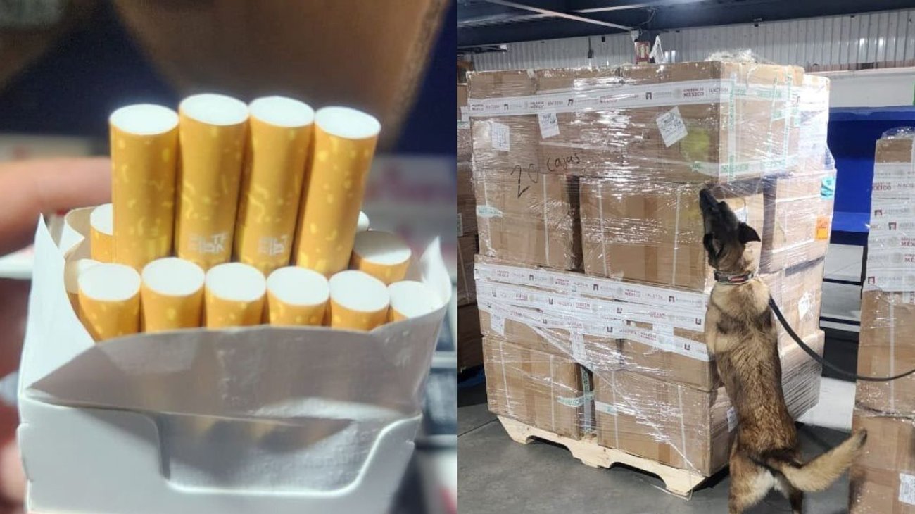 cigarros ilícitos en el AICM