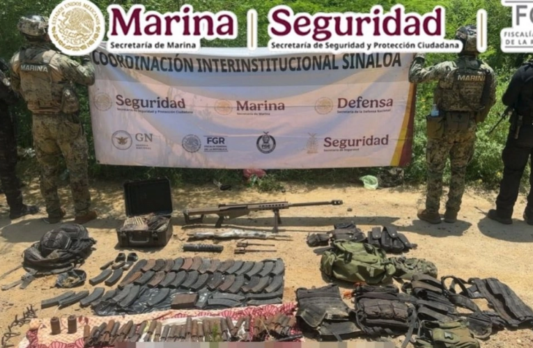 Autoridades decomisan 49 explosivos y armamento al crimen organizado en Sinaloa