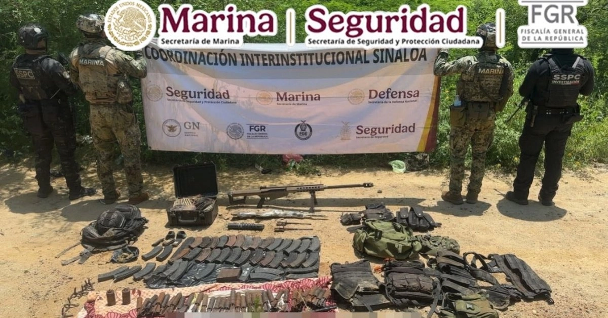 decomisan explosivos armamento Sinaloa