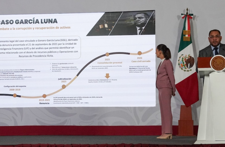 México recupera 5.8 millones de dólares de la red de Genaro García Luna