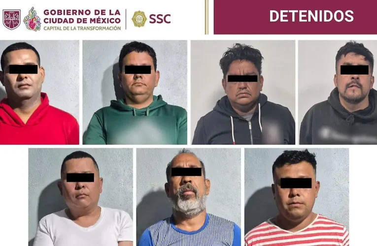 ¡Duro golpe criminal! Caen siete implicados en el robo de motos en la CDMX