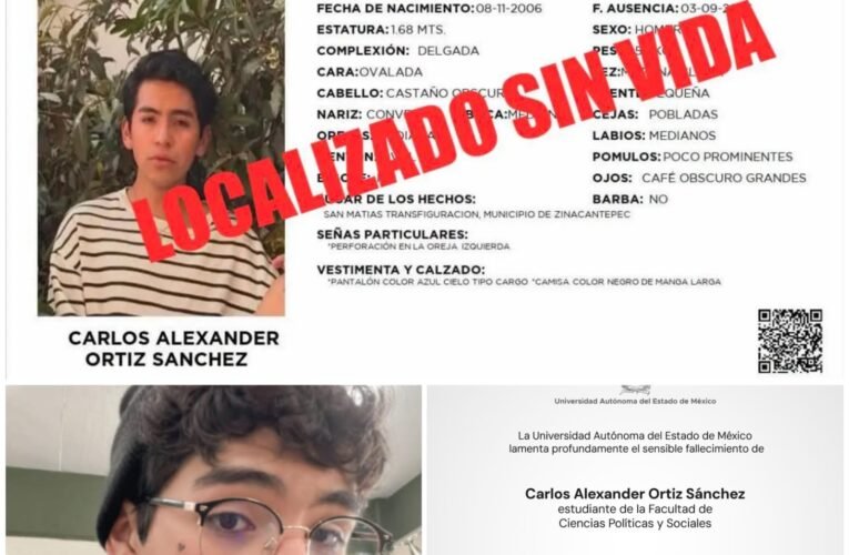 Estudiante desaparecido en Toluca llevaba dos días en el Semefo