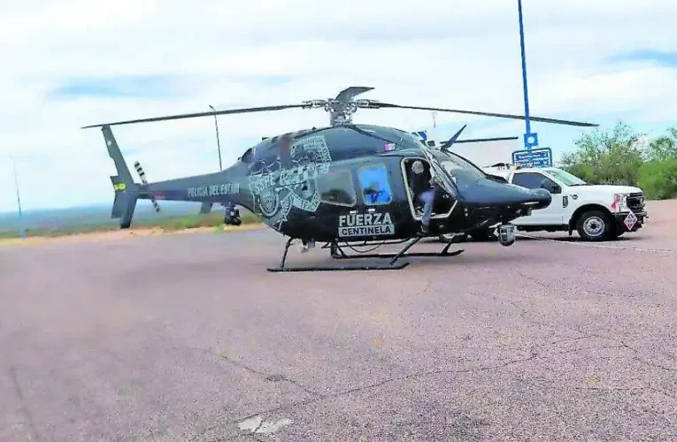 Atacan a balazos helicóptero de Seguridad Pública en Chihuahua; reportan un agente herido