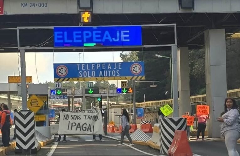 Caos total: video exhibe el asfixiante bloqueo parcial en la carretera México-Toluca