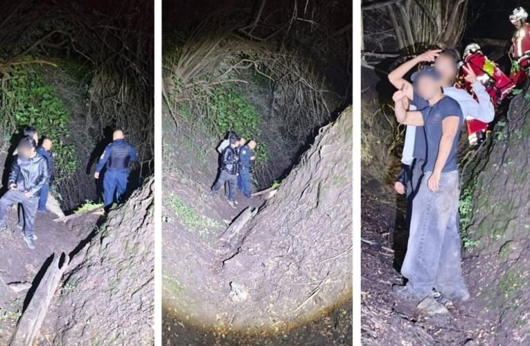 Rescatan a nueve jóvenes extraviados en barrancas de la Tercera Sección de Chapultepec
