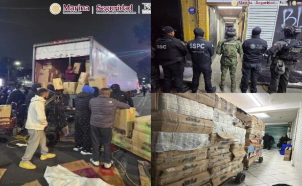 Decomisan seis toneladas de cigarros pirata en la colonia Morelos; golpean al mercado ilegal