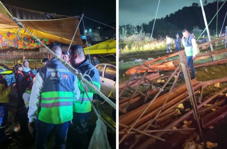 Desplome de grada deja heridos en Xochimilco