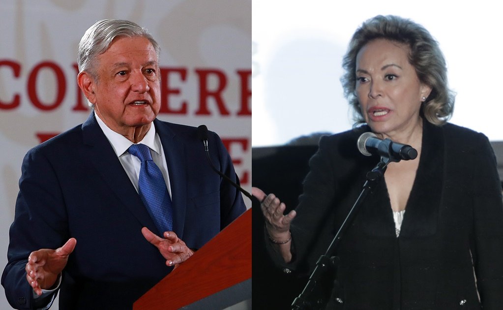 Elba Esther con AMLO