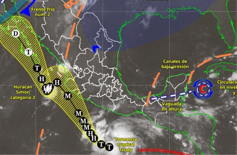 Tormenta tropical Trudy: alertan por lluvias intensas en Oaxaca y Guerrero